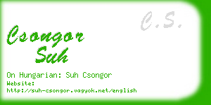 csongor suh business card